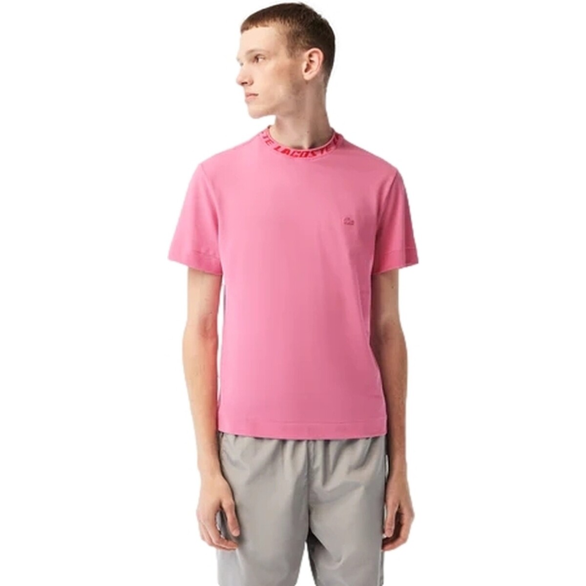 Textil Muži Trička s krátkým rukávem Lacoste  Růžová