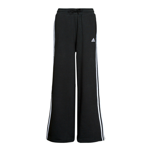 Textil Ženy Teplákové kalhoty Adidas Sportswear 3S FT WIDE PT Černá / Bílá