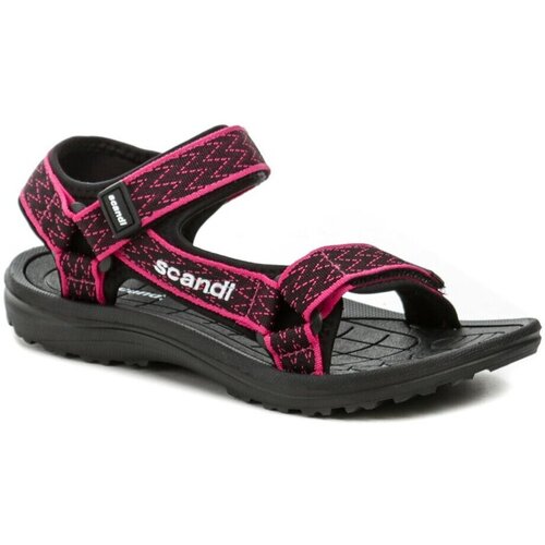 Boty Ženy Sandály Scandi 251-0002-T1 černo růžové sandály Černá