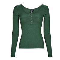 Textil Ženy Trička s dlouhými rukávy Pieces PCKITTE LS TOP NOOS Zelená