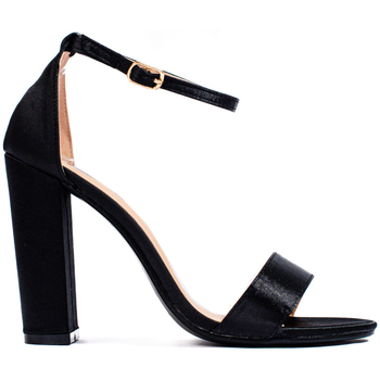 Boty Ženy Sandály Pk Pěkné dámské černé  sandály na širokém podpatku 
