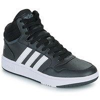 Boty Chlapecké Kotníkové tenisky Adidas Sportswear HOOPS MID 3.0 K Černá / Bílá