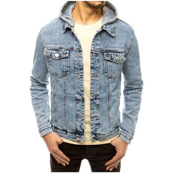 Textil Muži Riflové bundy D Street Pánská džínová bunda s kapucí Silvana nebesky modrá Modrá
