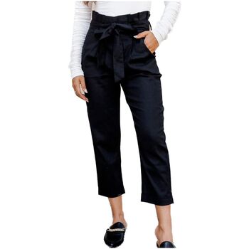 Textil Ženy Kalhoty Omg Dámské kalhoty s vysokým pasem Holmon černá Černá