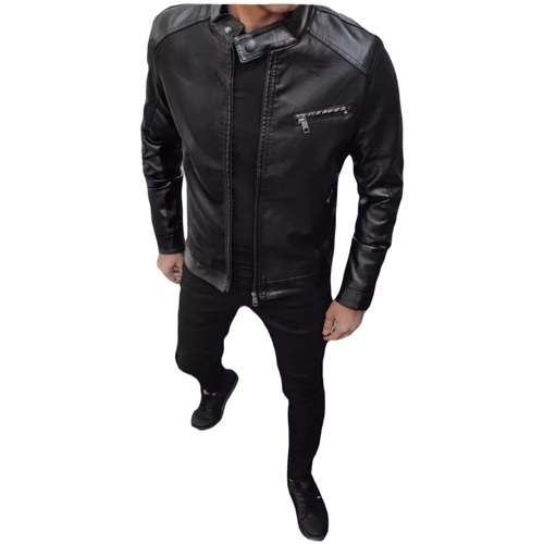 Textil Muži Kožené bundy / imitace kůže D Street Pánská bunda kožená Dreary černá Černá