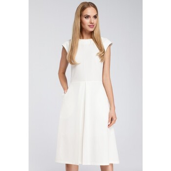 Textil Ženy Krátké šaty Made Of Emotion Dámské společenské šaty Pura M296 ecru L Bílá