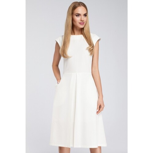 Textil Ženy Krátké šaty Made Of Emotion Dámské společenské šaty Pura M296 ecru Bílá