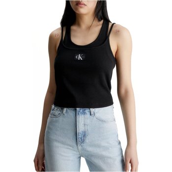 Calvin Klein Jeans Tílka / Trička bez rukávů J20J221430 - Černá