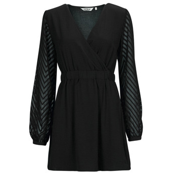 Textil Ženy Krátké šaty Only ONLLISA L/S SHORT DRESS WVN Černá