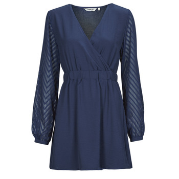 Textil Ženy Krátké šaty Only ONLLISA L/S SHORT DRESS WVN Tmavě modrá