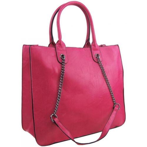 Taška Ženy Kabelky  Jgl (Just Glamour) JGL Růžová velká dámská kabelka do ruky i přes rameno Růžová