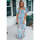 Textil Ženy Krátké šaty Omg Dámské zavinovací maxi šaty s výstřihem do V Norbert světle Modrá