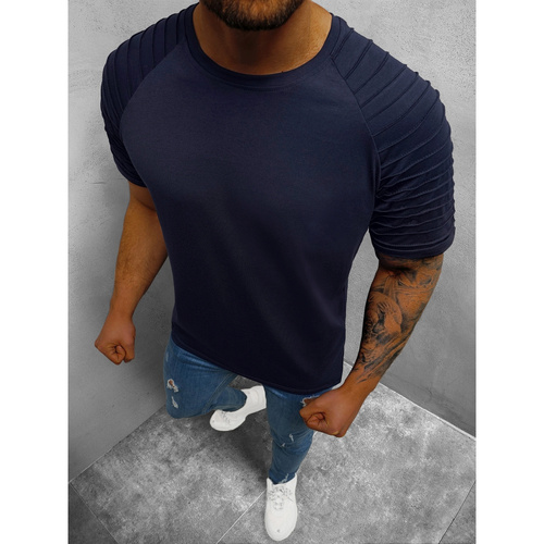 Textil Muži Trička s krátkým rukávem Ozonee Pánské tričko Flutterby tmavě modrá Tmavě modrá