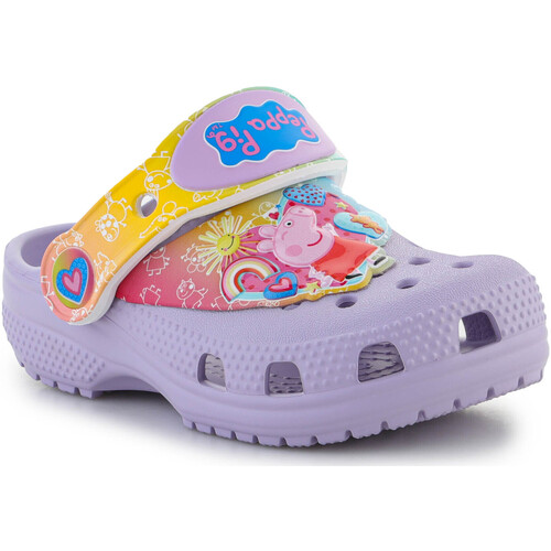 Boty Dívčí Sandály Crocs Classic Peppa Pig Clog T Lavender 207915-530 Fialová