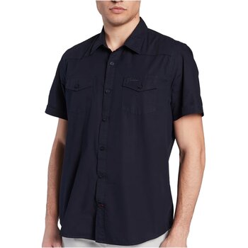 Textil Muži Košile s dlouhymi rukávy Guess M3GH22 WBB80 Modrá