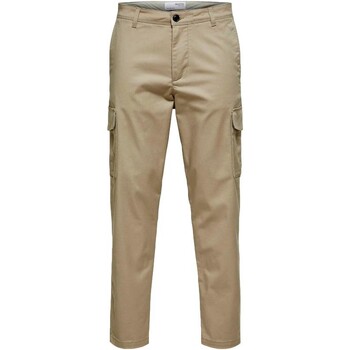 Textil Muži Cargo trousers  Selected PANTALON CARGO BEIGE HOMBRE SELECTED/HOMME 16080539 Other