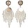 Hodinky & Bižuterie Ženy Náušnice Luna Collection 70670 Bílá