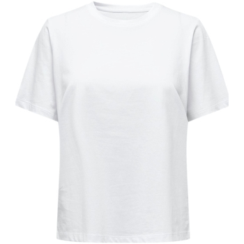 Only Mikiny T-Shirt S/S Tee -Noos - White - Bílá