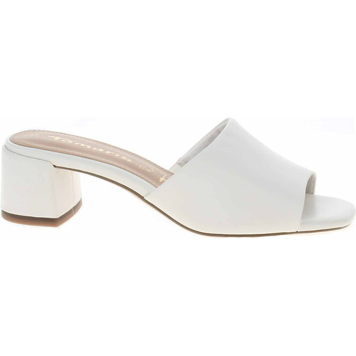 Boty Ženy Pantofle Tamaris Dámské pantofle  1-27204-20 white leather Bílá