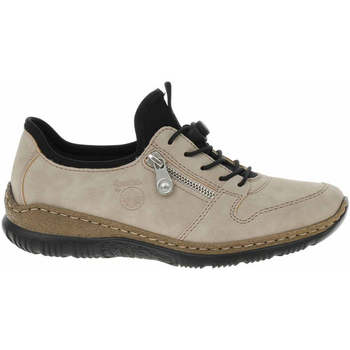 Boty Ženy Šněrovací polobotky  & Šněrovací společenská obuv Rieker Dámská obuv  N32G0-60 beige Béžová