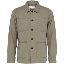 Textil Muži Košile s dlouhymi rukávy Selected Brody Linen Shirt - Vetiver Zelená
