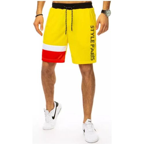 Textil Muži Kraťasy / Bermudy D Street Pánské teplákové šortky Taner žlutá Žlutá