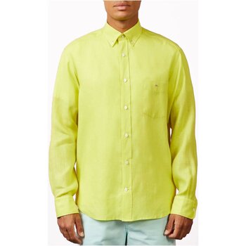 Textil Muži Košile s dlouhymi rukávy Eden Park E23CHECL0018 Žlutá