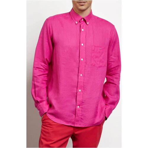 Textil Muži Košile s dlouhymi rukávy Eden Park E23CHECL0018 Růžová
