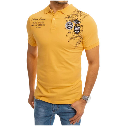 Textil Muži Trička & Pola D Street Pánské polo tričko s potiskem Nensi žlutá Žlutá
