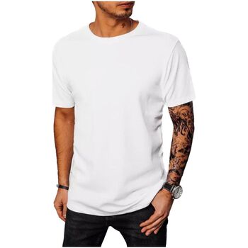 Textil Muži Trička s krátkým rukávem D Street Pánské tričko s krátkým rukávem Leeri bílá Bílá