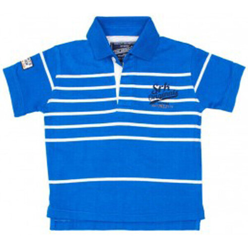 Textil Chlapecké Polo s krátkými rukávy Srk Polo manches courtes garçon ECROSS Modrá