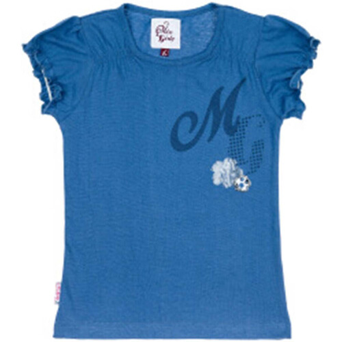 Textil Dívčí Trička s krátkým rukávem Miss Girly T-shirt manches courtes fille FABOULLE Modrá
