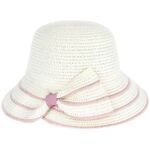 Dámský klobouk Litra bílo-růžová