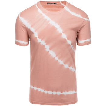 Textil Muži Trička s krátkým rukávem Ombre Pánské tričko s potiskem Kapuk růžová Růžová