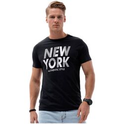 Textil Muži Trička s krátkým rukávem Ombre Pánské tričko s potiskem Rurdenu černá Černá