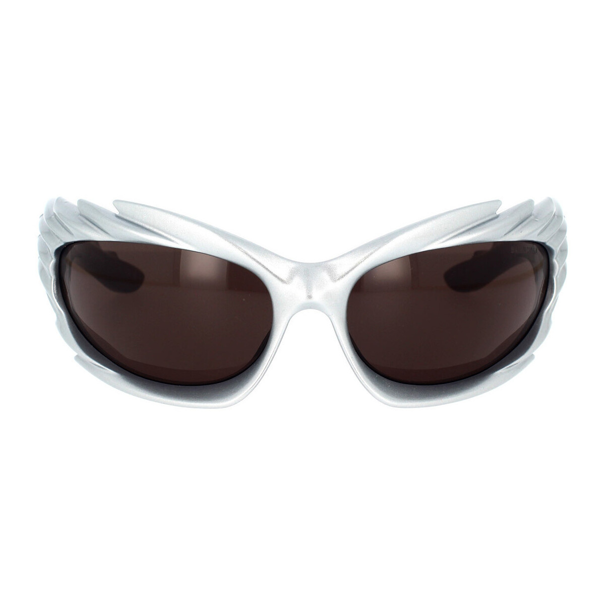 Hodinky & Bižuterie sluneční brýle Balenciaga Occhiali da Sole  Spike Rectangle BB0255S 003 Stříbrná       