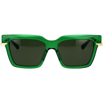 Hodinky & Bižuterie Ženy sluneční brýle Bottega Veneta Occhiali da Sole  Minimalist BV1242S 003 Zelená