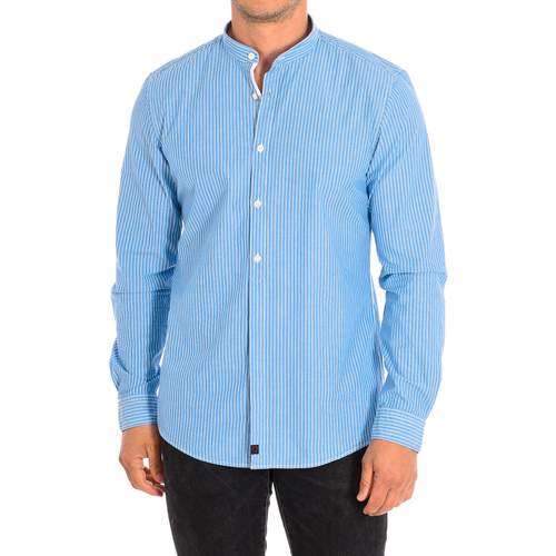 Textil Muži Košile s dlouhymi rukávy Strellson 10004717-450 Modrá