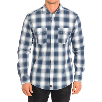 Textil Muži Košile s dlouhymi rukávy Strellson 10004718-412 Modrá