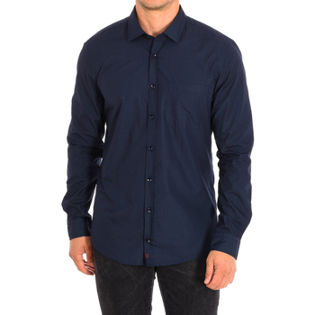 Textil Muži Košile s dlouhymi rukávy Strellson 10004762-412 Tmavě modrá