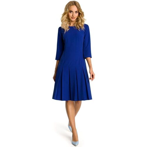 Textil Ženy Krátké šaty Made Of Emotion Dámské společenské šaty Carino M336 tmavě modrá Tmavě modrá