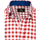 Textil Muži Košile s dlouhymi rukávy D Street Pánská kostkovaná košile s krátkým rukávem Nalnt Bílá/Červená