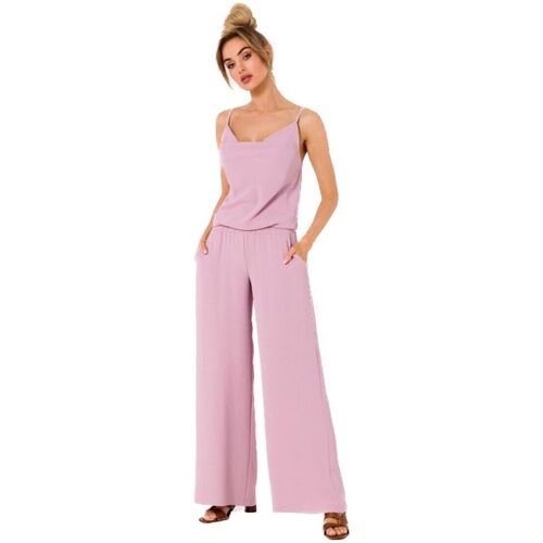 Textil Ženy Overaly / Kalhoty s laclem Made Of Emotion Dámský overal Peehan M737 krepově růžová Růžová