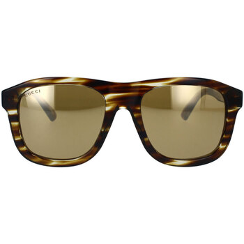 Hodinky & Bižuterie sluneční brýle Gucci Occhiali da Sole  GG1316S 003 Hnědá