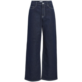 Textil Ženy Kalhoty Object Jeans Java - Dark Blue Denim Modrá