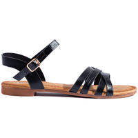 Boty Ženy Sandály Pk Luxusní dámské  sandály černé bez podpatku 
