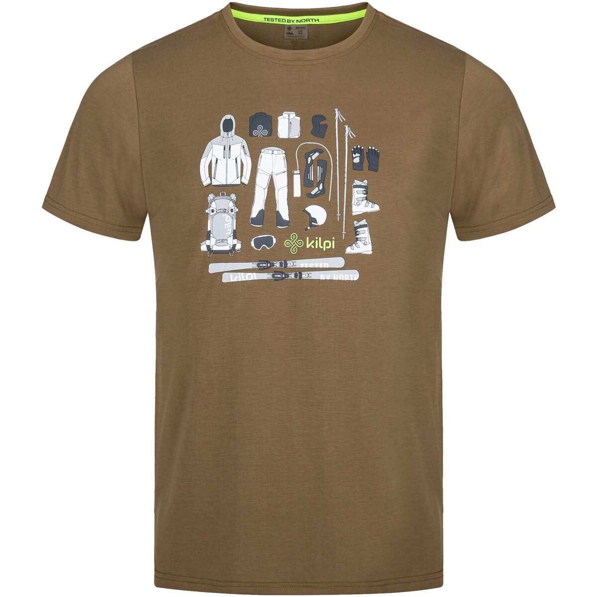 Textil Trička s krátkým rukávem Kilpi Pánské tričko s krátkým rukávem  TORNES-M Zelená