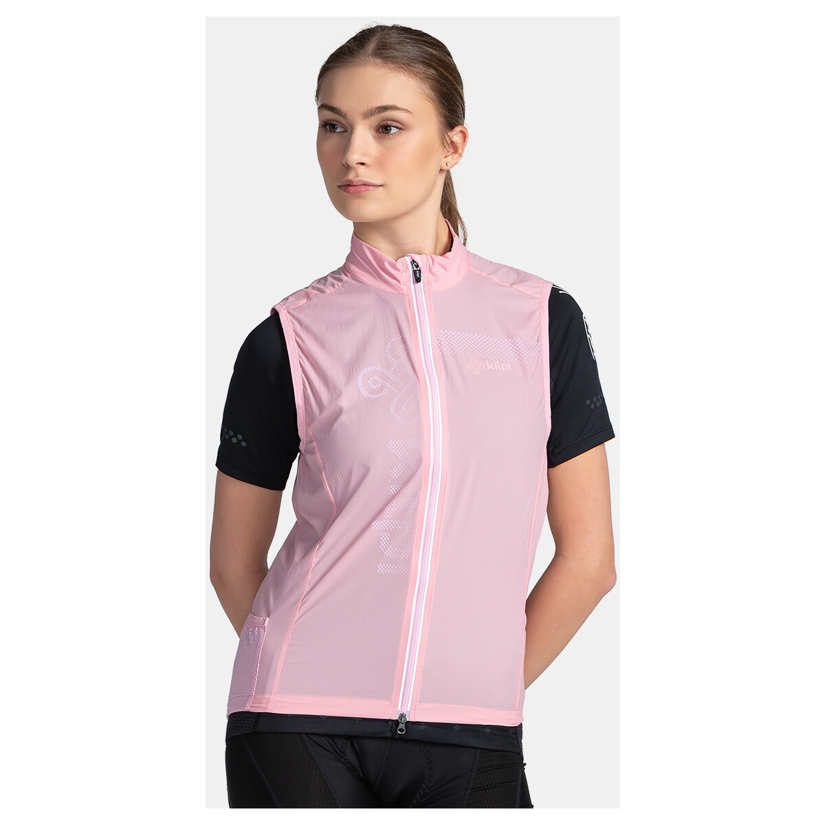 Textil Bundy Kilpi Dámská cyklistická vesta  FLOW-W Růžová