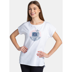 Textil Trička s krátkým rukávem Kilpi Dámské bavlněné triko  NELLIM-W Bílá