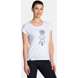 Textil Trička s krátkým rukávem Kilpi Dámské bavlněné triko  ROANE-W Bílá